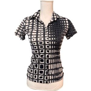 Guess - Vintage 80's Geometric Patterned Women's Top